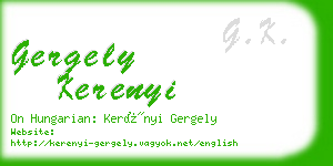 gergely kerenyi business card